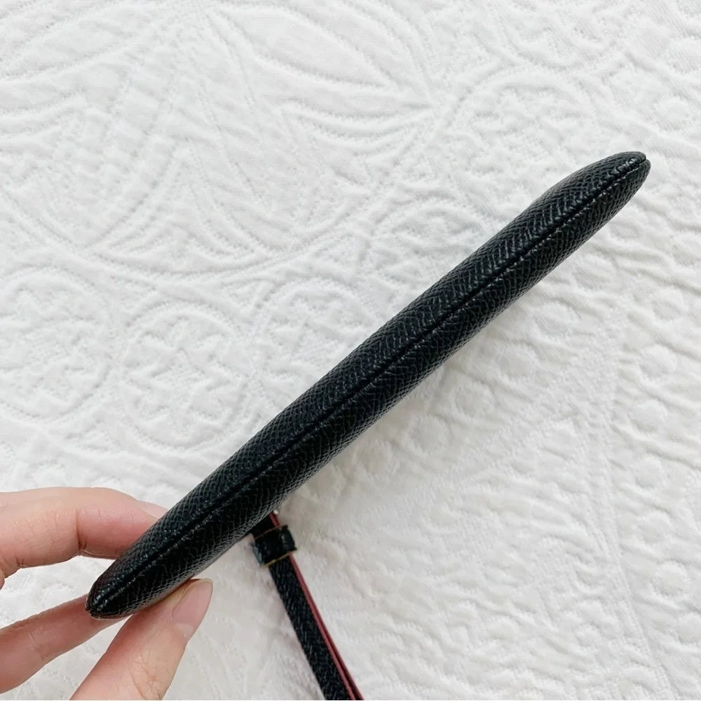 Coach Corner Zip Wristlet, Black / Multicolor‎